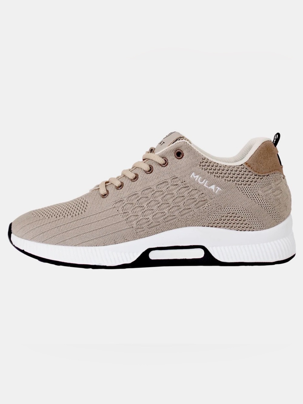 Men’s Beige Elevator Sneakers 2.4” Height Increase Size 45